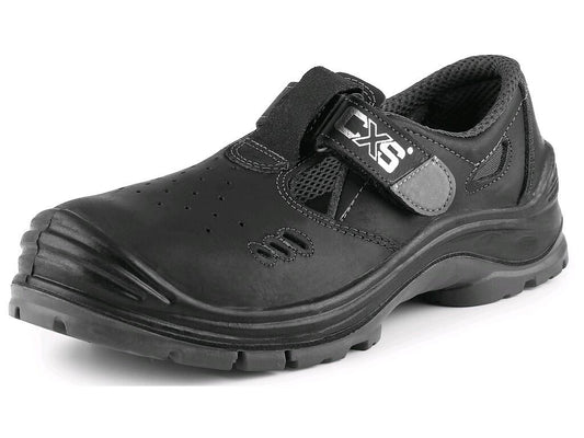 SANDAL LEATHER CXS SAFETY STEEL IRON S1, BLACK
