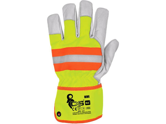 GLOVES HIVI, COMBINED, YELLOW-ORANGE