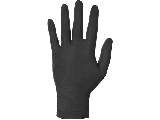 GLOVES CXS STERN BLACK, DISPOSABLE, NITRILE, BLACK