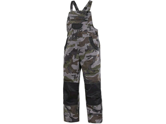 Children’s trousers with bib PINOCCHIO, camouflage