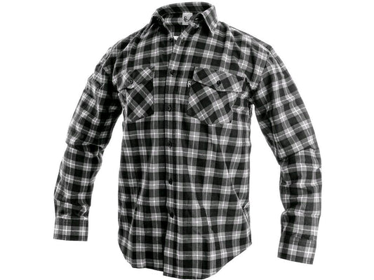 SHIRT CXS TOM, LONG SLEEVE, MEN´S, GREY-BLACK