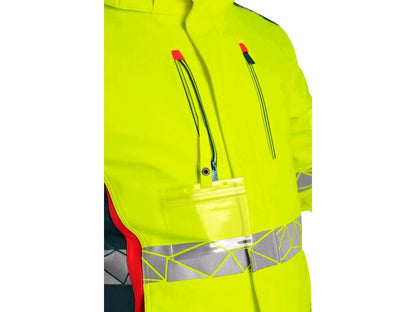 JACKET CXS BEDFORD WINTER, HIGH VISIBLE, WINTER, MEN'S, SOFTSHELL, YELLOW-PETROL