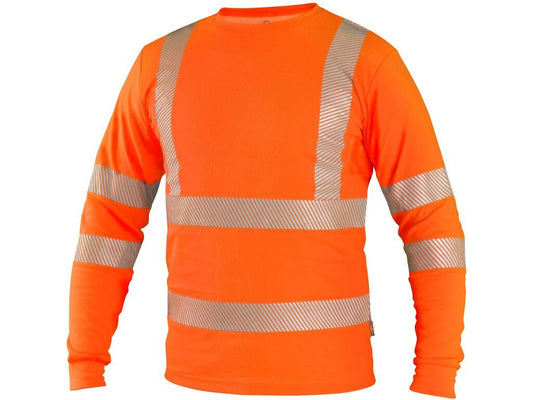 T-SHIRT CXS OLDHAM, LONG SLEEVE, HIGH VISIBLE, MEN'S, ORANGE