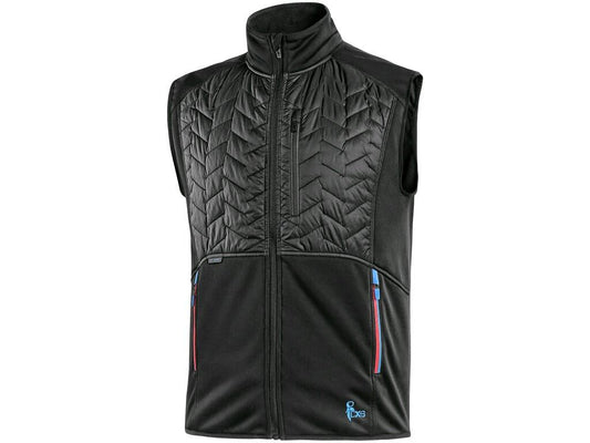 VEST CXS LEONIS, BLACK WITH HV BLUE/RED ACCESSORIES