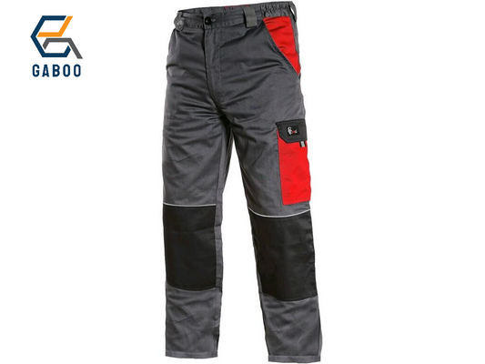 WORKING TROUSERS PHOENIX CEFEUS, GREY-RED