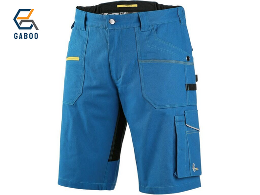 MEN ́S WORKING SHORTS CXS STRETCH, BRIGHT BLUE - BLACK