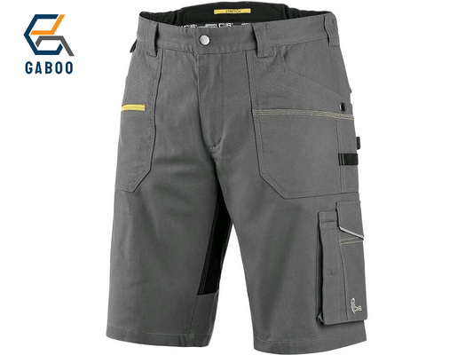 MEN ́S WORKING SHORTS CXS STRETCH, GREY - BLACK