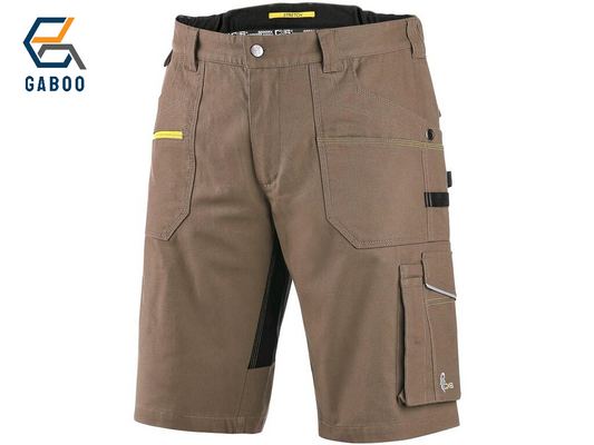 MEN ́S WORKING SHORTS CXS STRETCH, BEIGE-BLACK