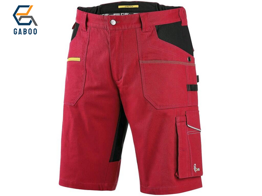 MEN’S WORKING SHORTS CXS STRETCH, RED-BLACK
