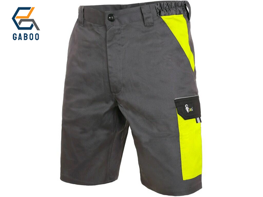 MEN ́S WORKING SHORTS PHOENIX ZEFYROS, GREY-YELLOW