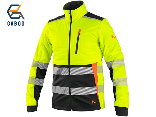 JACKET CXS BENSON, HIGH VISIBLE, SOFTSHELL, YELLOW-BLACK