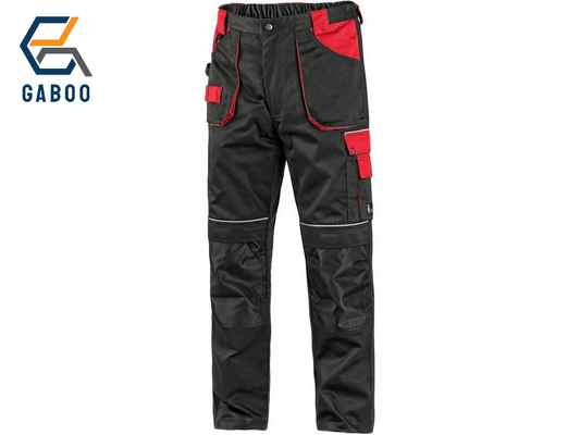 TROUSERS ORION TEODOR, WINTER, MEN´S, BLACK-RED